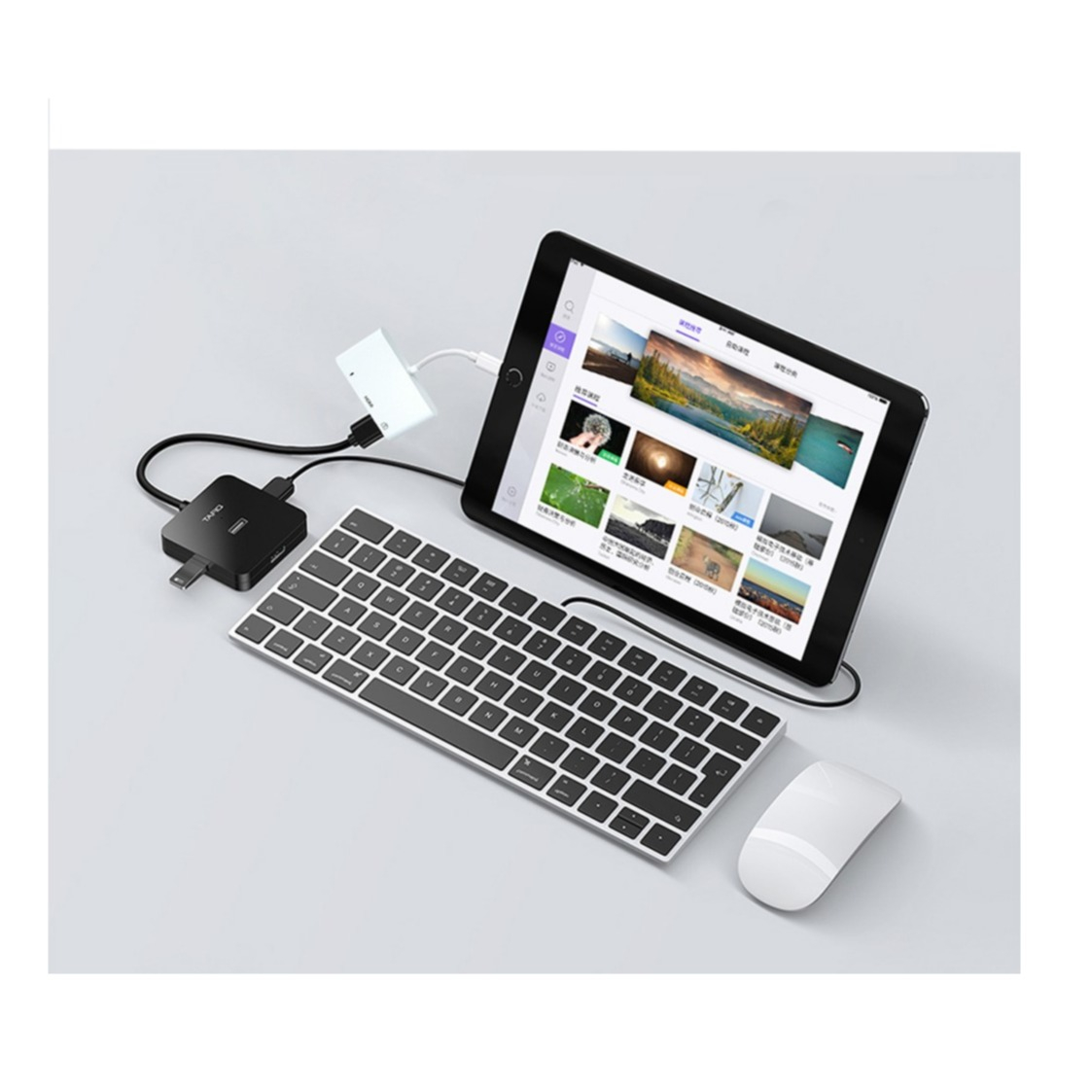 Lightning auf HDMI Digital AV / USB A Adapter für Apple iPhone / iPad - Weiss