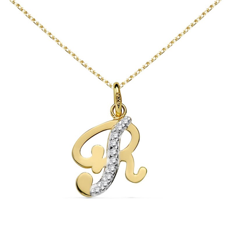 Collier - Pendentif Initiale Lettre 