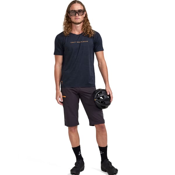 Maillot VTT CRAFT ADV GRAVEL SS TEE BLACK-MELANGE