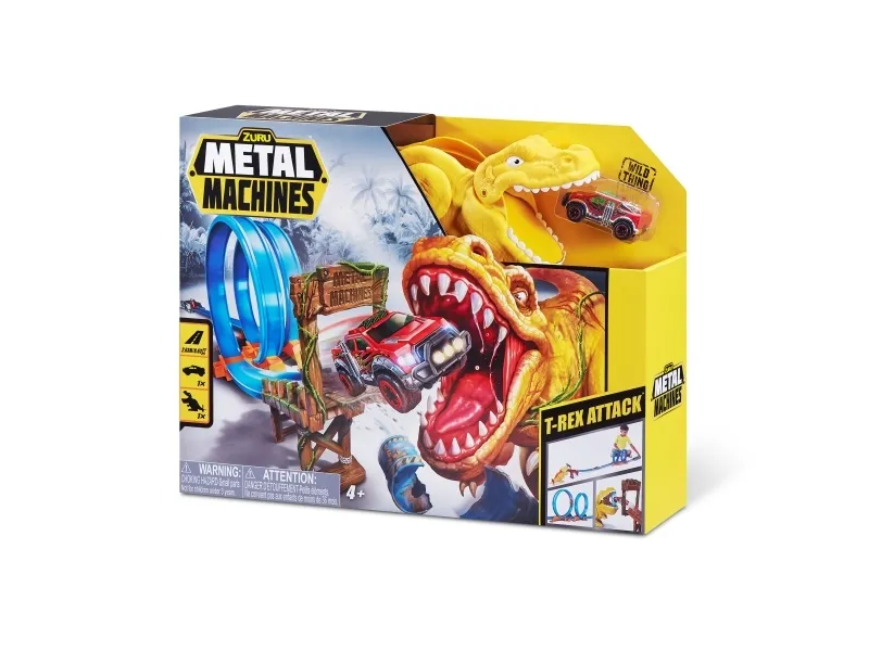 Metal Machines T-Rex Attack Building Trackset with Mini Racing Car