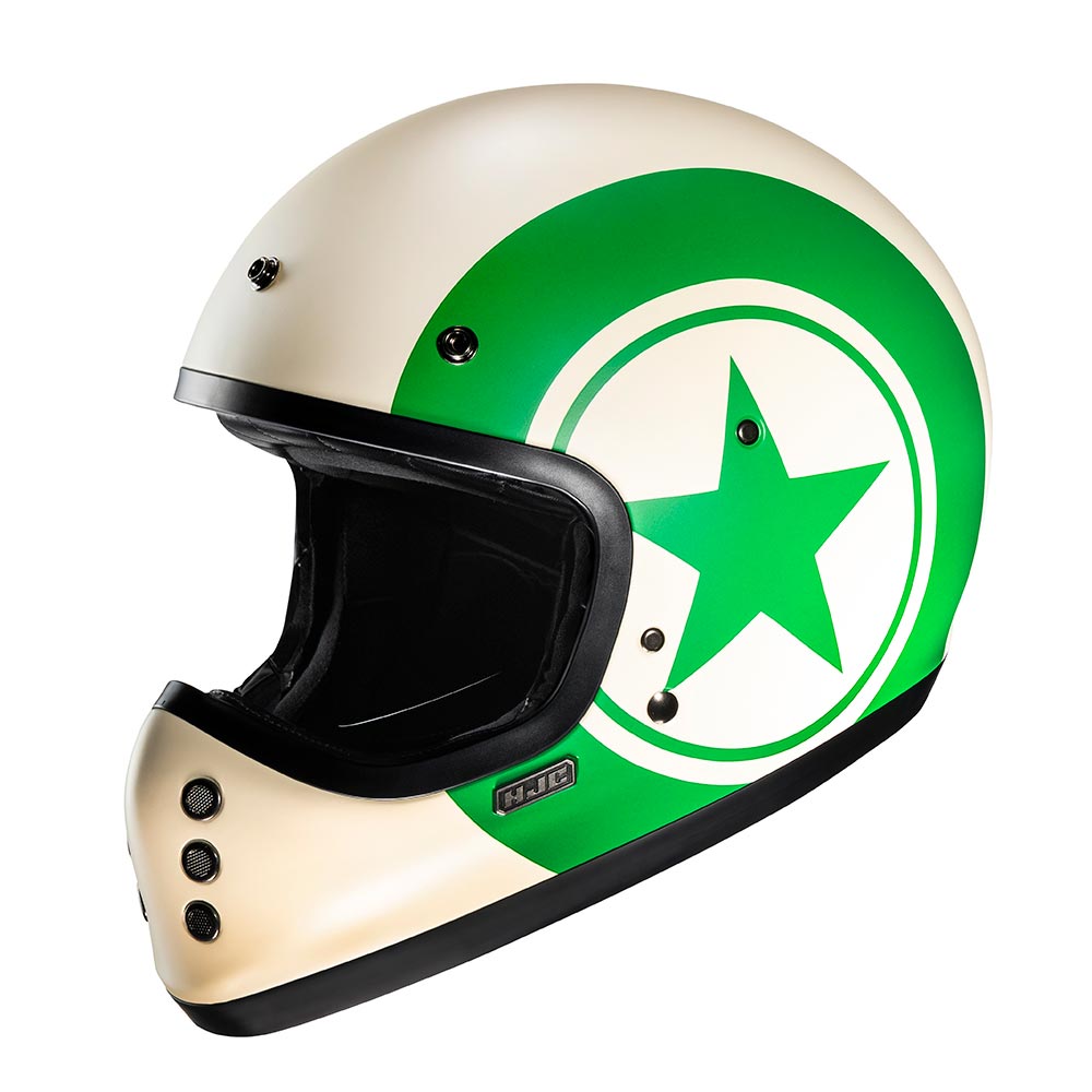 HJC - Casque V60 Nyx MC4SF / Beige / Vert / Mat