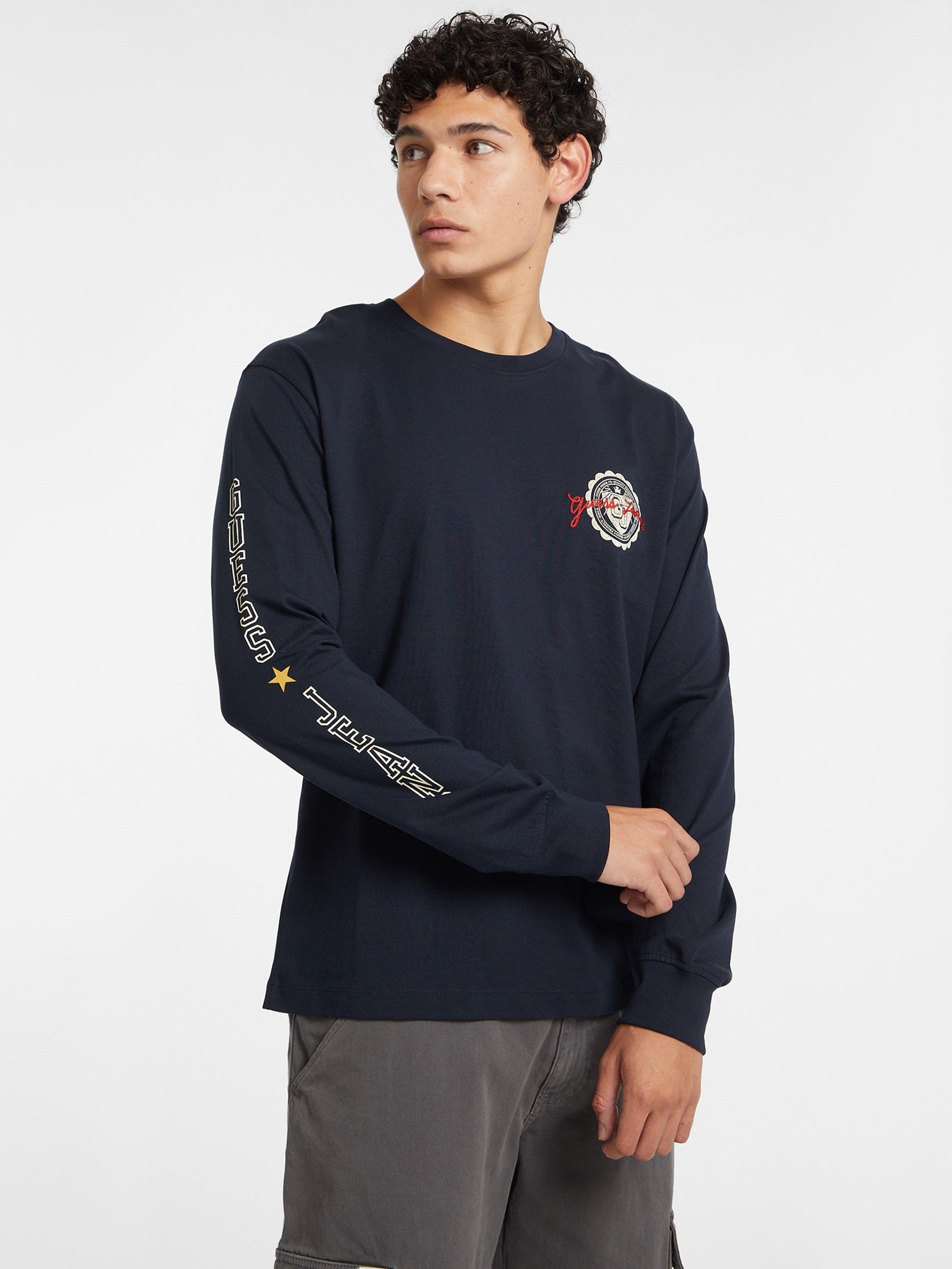 Camiseta de manga comprida com logo Stamp