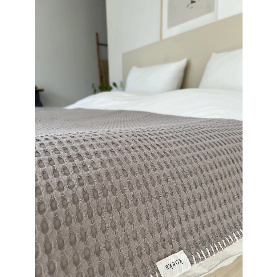 koeka Bettdecke Plüsch Oslo Taupe
