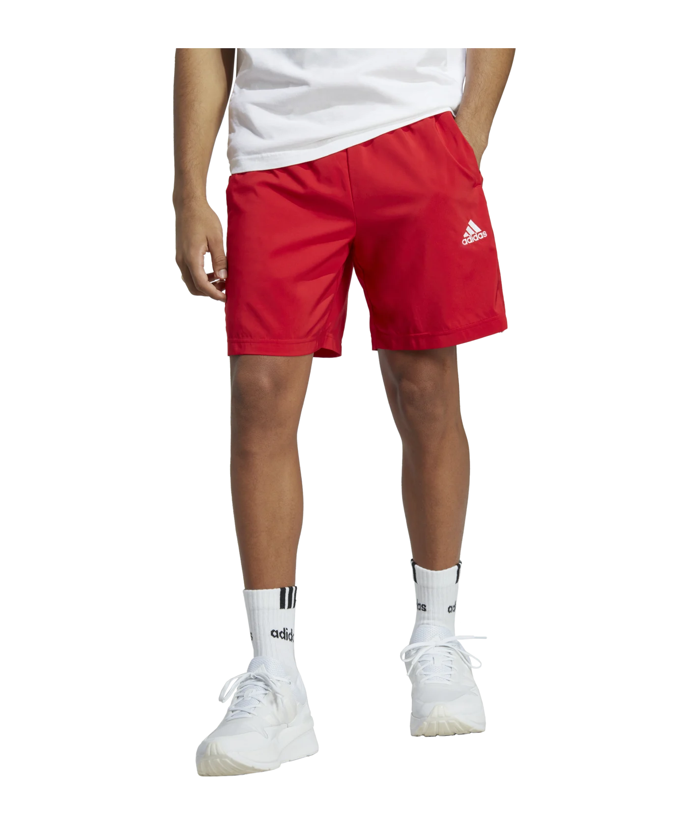 adidas 3S Chelsea Short Rot Weiss