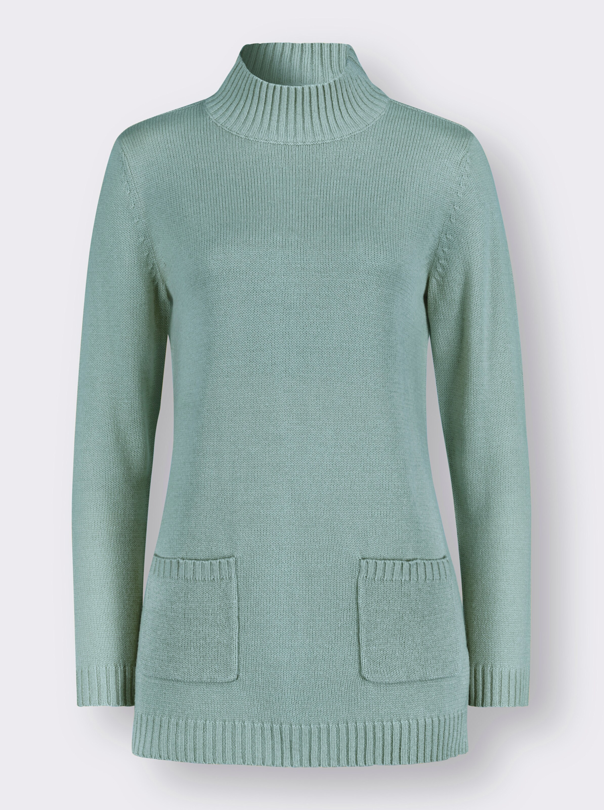 Longpullover mit Stehkragen