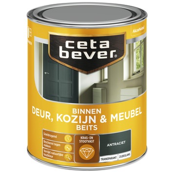 CetaBever Deur, Kozijn & Meubelbeits zijdeglans transparant antraciet 750 ml