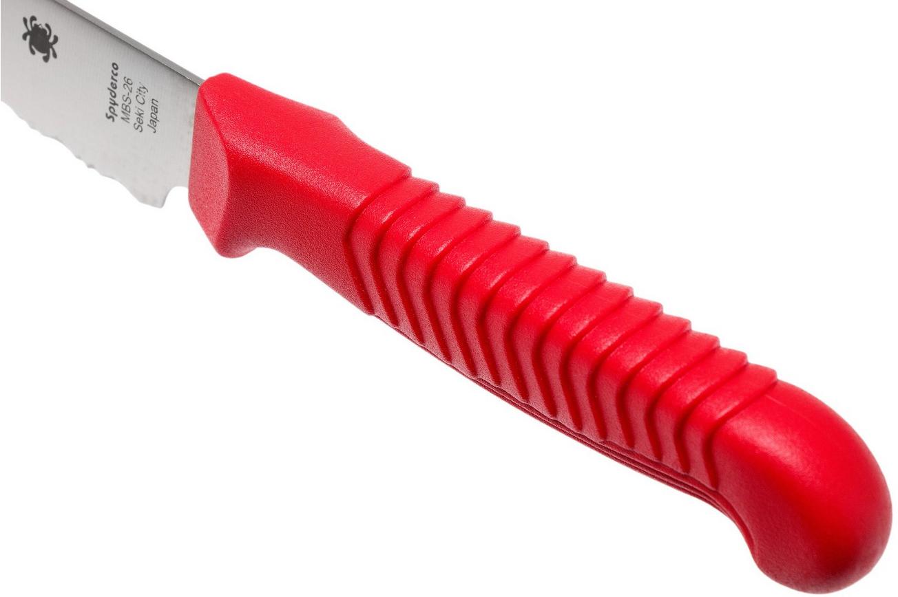 Spyderco K05SRD officemes 11 cm, rood gekarteld