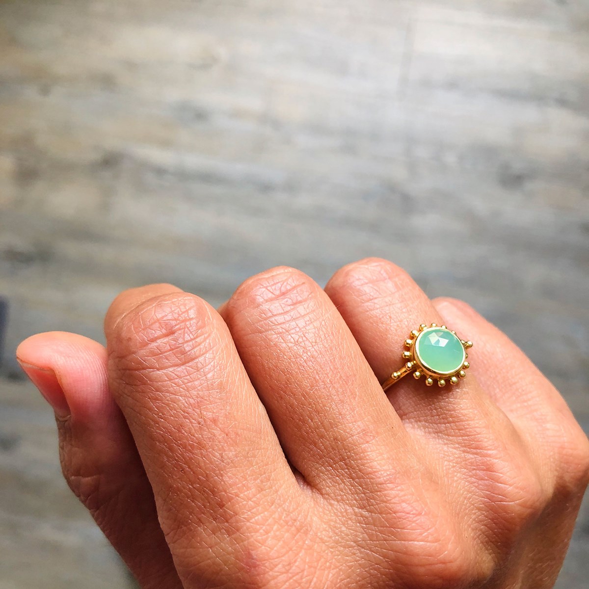 Bague Soleil Chrysoprase, Surya