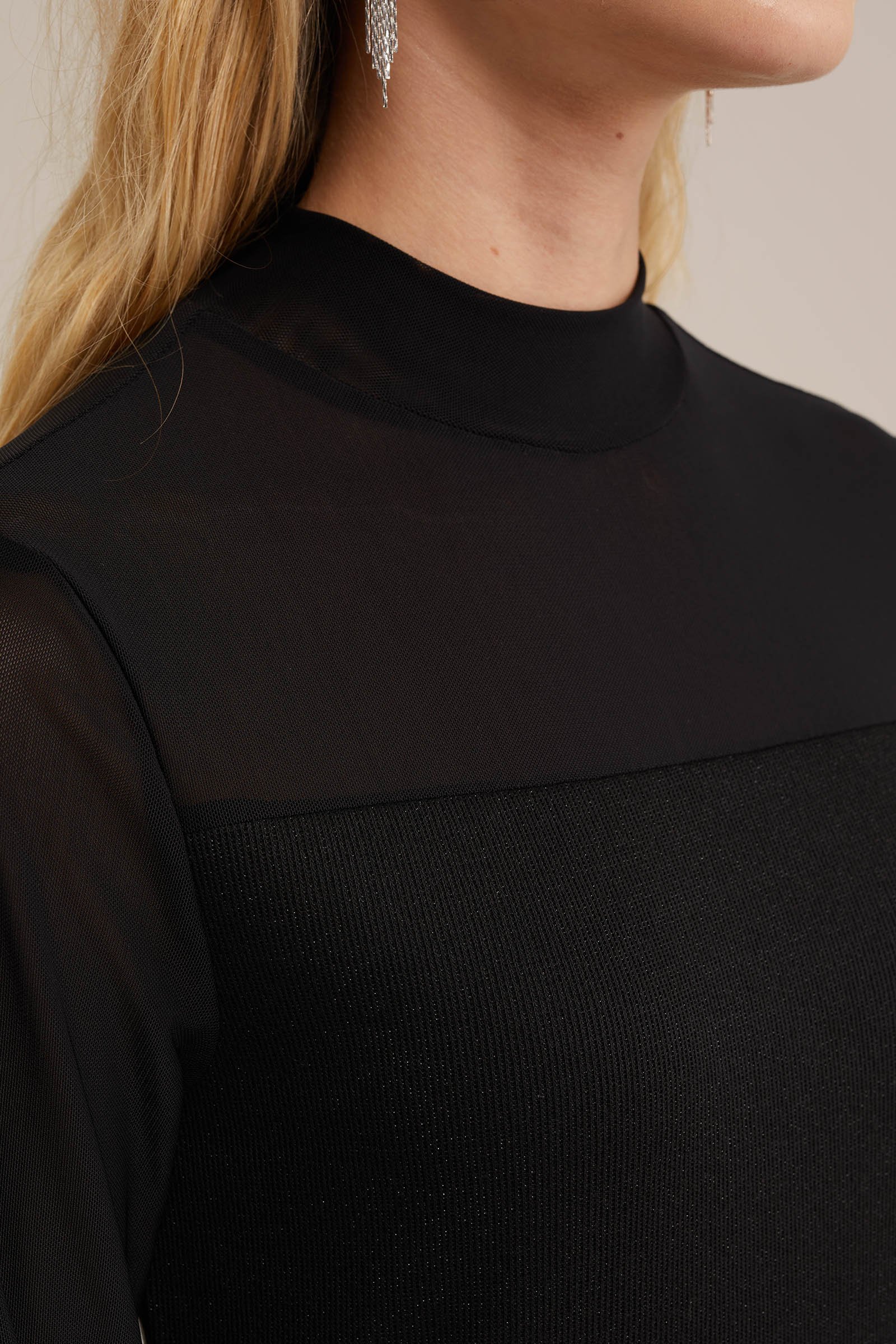 top met glittergaren WE Fashion Zwart