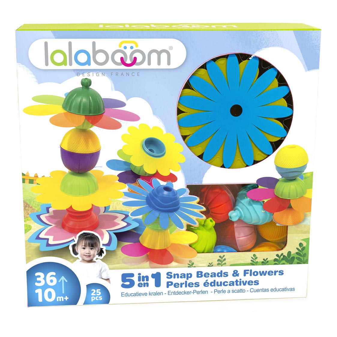 Lalaboom - Kralenset met Bloemen, 25st.