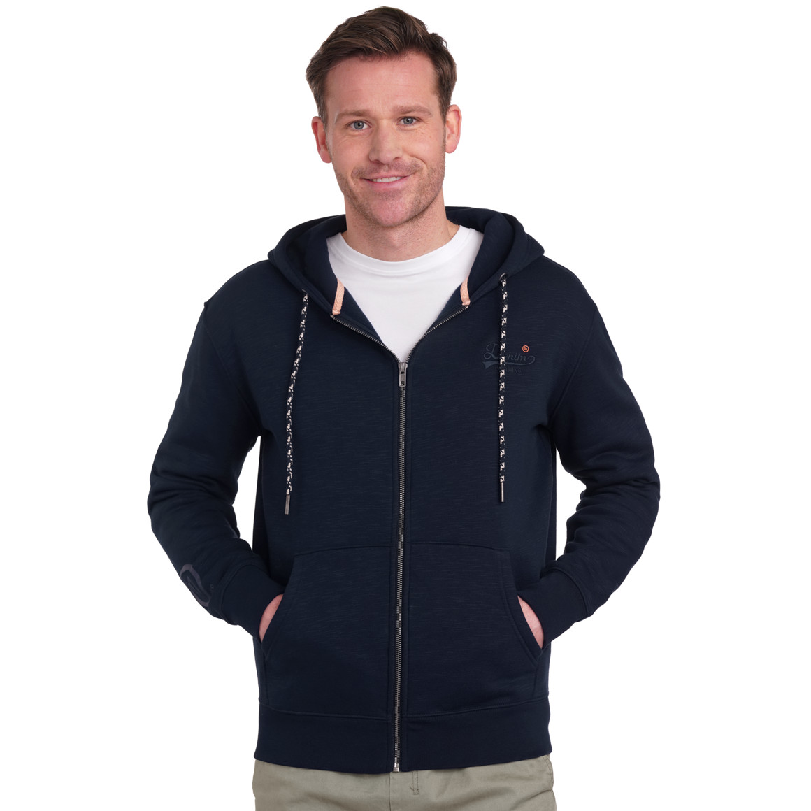 VanVaan Denim Herren Sweatjacke aus Flammgarn dunkelblau
