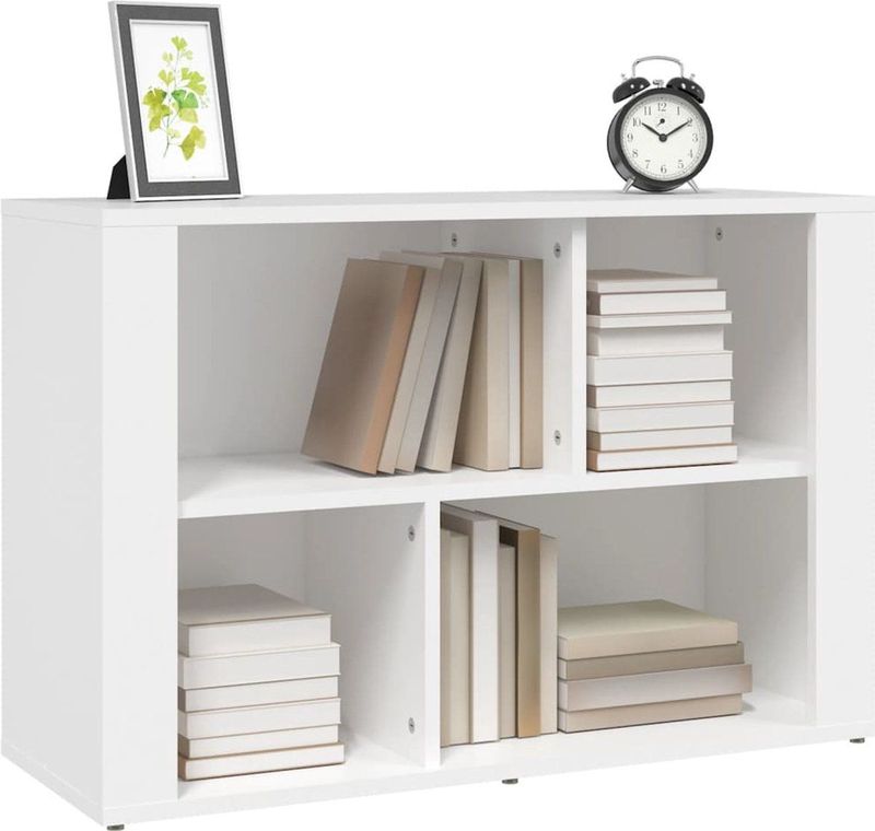 Dressoir - Wit - Bewerkte Hout - Voldoende Opbergruimte