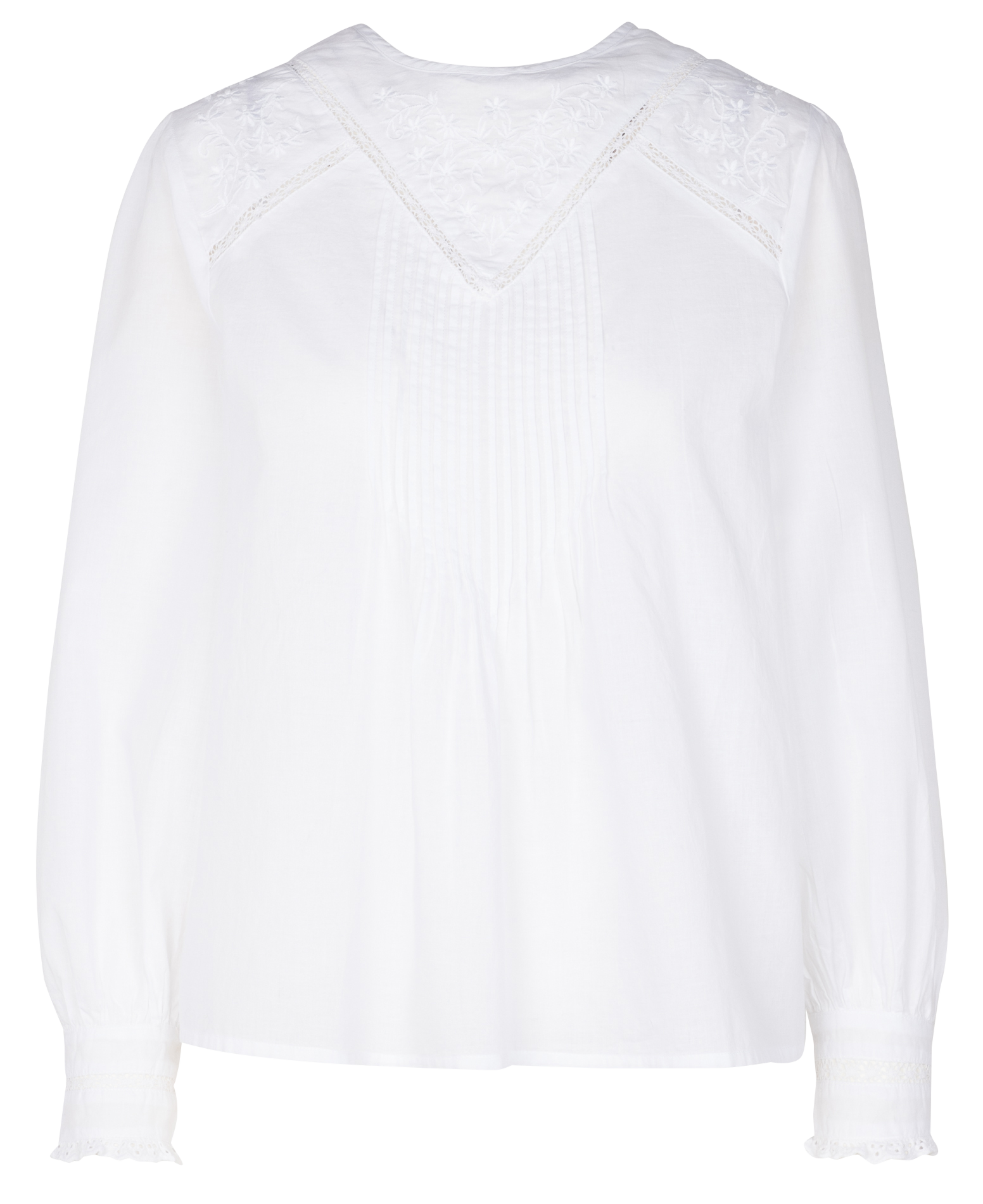 HELENA - Blouse en coton brodé | Blanc