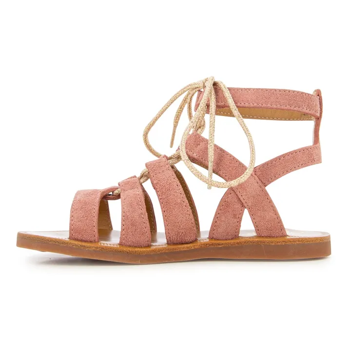 Pom d'Api Sandales Plagette Guily Strap  | Vieux Rose