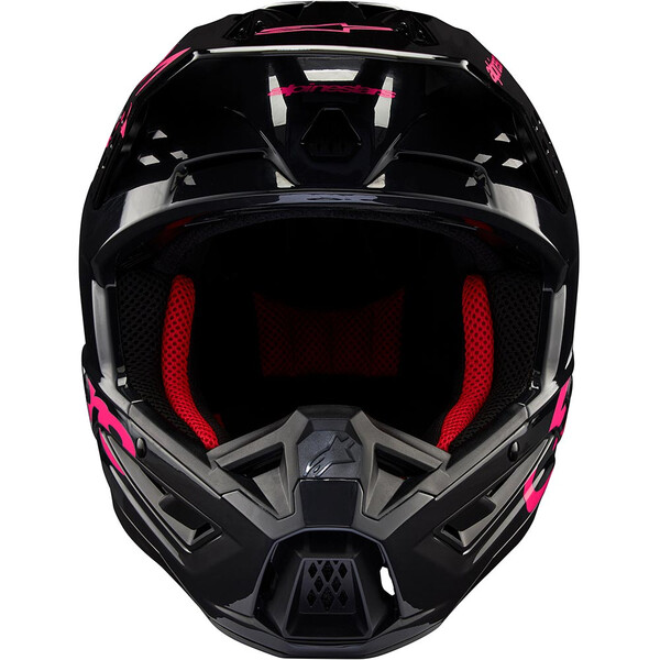 Alpinestars - Casque S-M5 Corp Noir / Rose fluo / Brillant