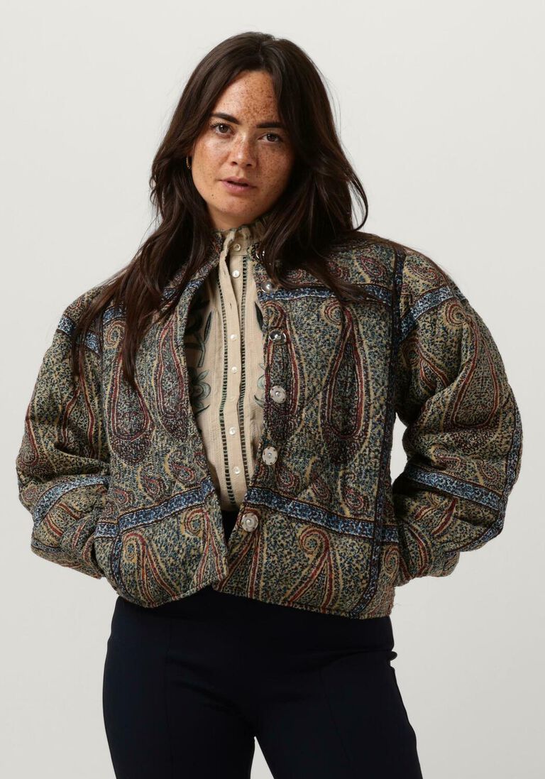 ANTIK BATIK camel antik batik gewatteerde jas hida jacket