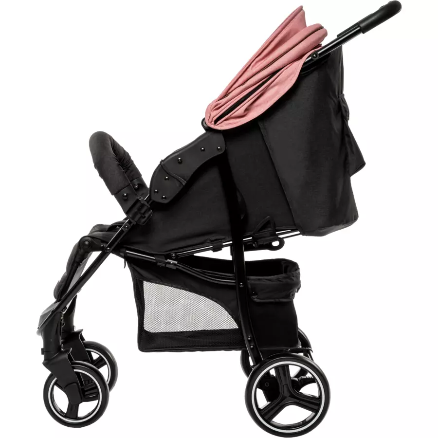 babyGO Kinderwagen Basket Pink Melange