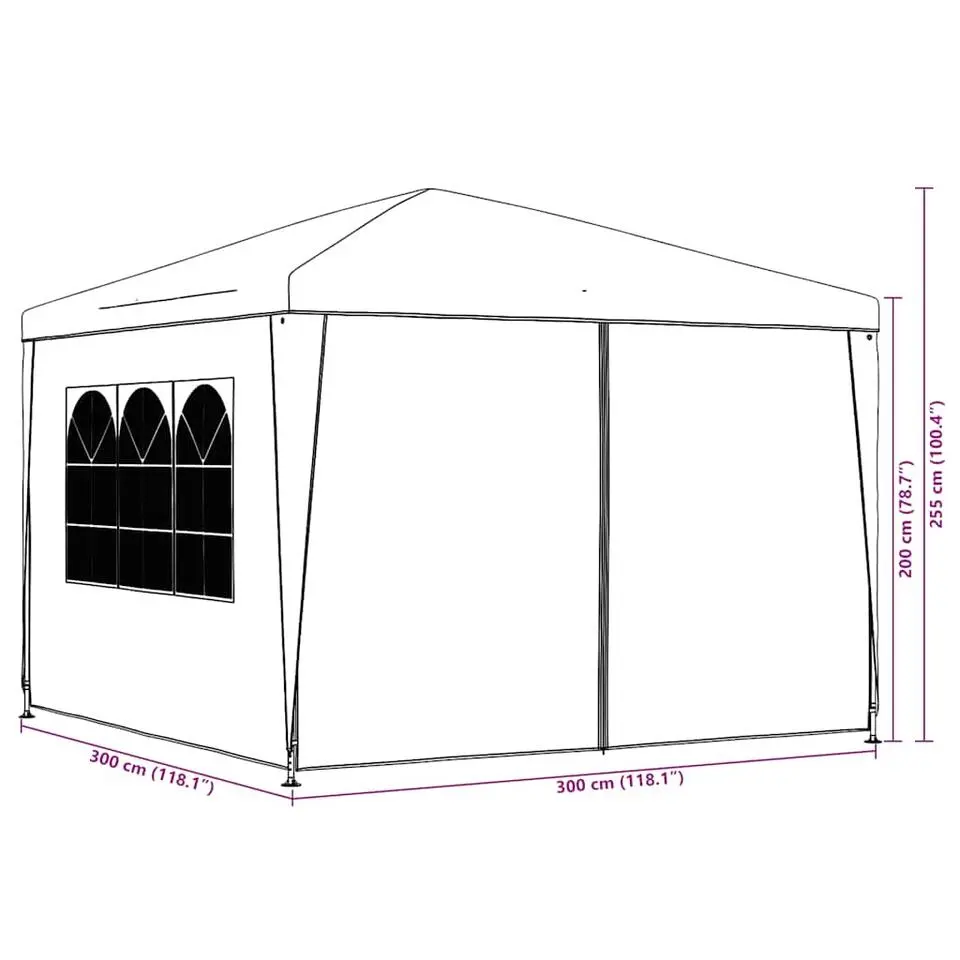 vidaXL - Partytent - Groen - Polyetheen
