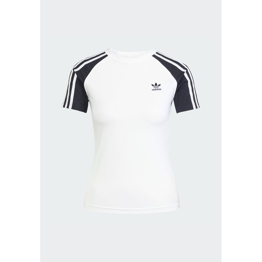 Adidas Original T-shirt slim manches raglan 3 bandes Adicolor
