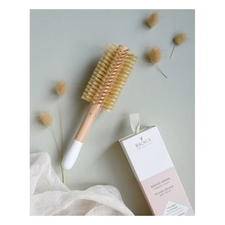 Bachca Brosse ronde en poils de sanglier