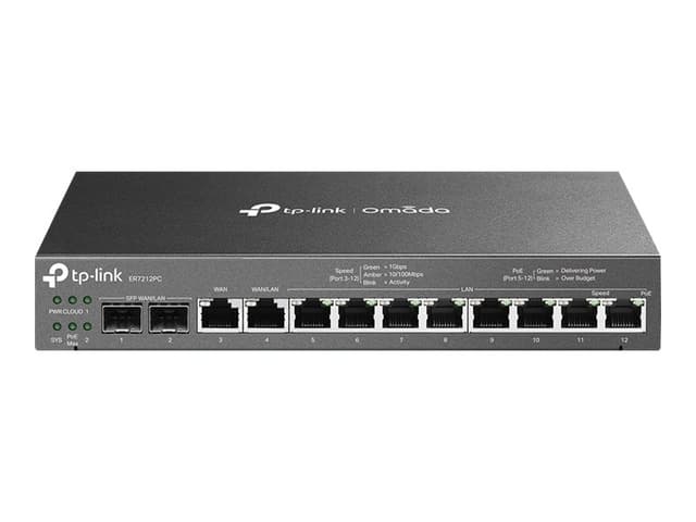 TP-Link Omada ER7212PC V1 Router 8-port switch Kabling