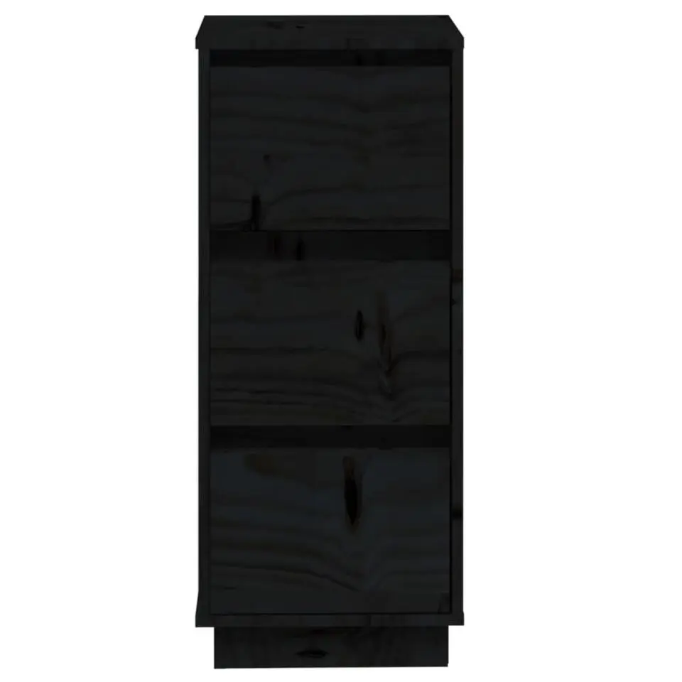 vidaXL - Dressoir - Zwart - Grenenhout - 2 stuks
