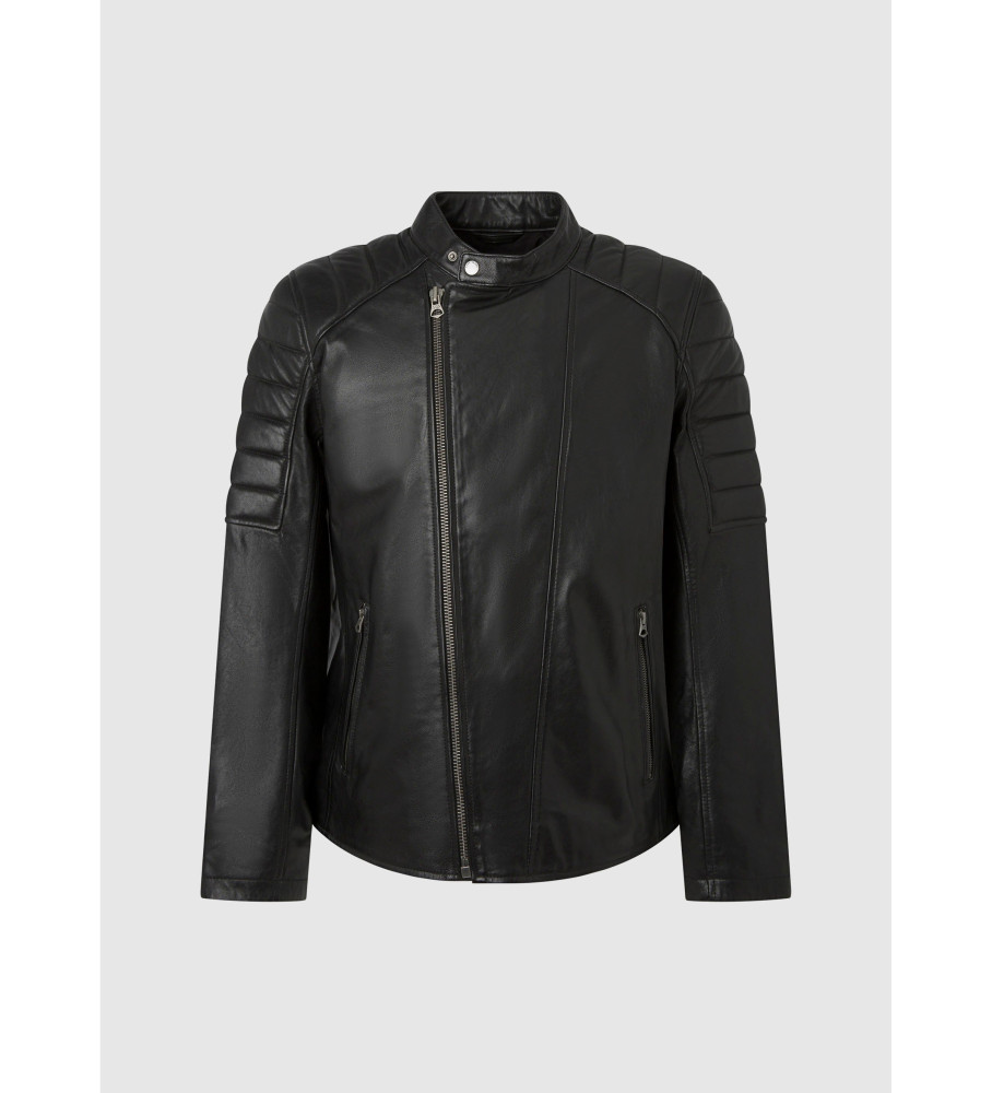 Jaqueta de couro preta Pepe Jeans Brewster