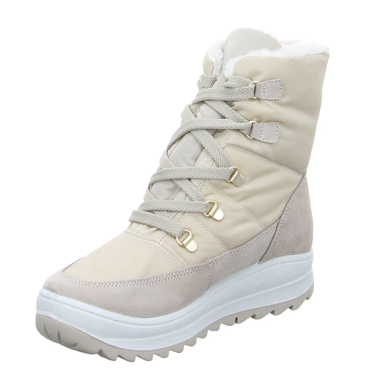 IGI & CO Snowboot Offwhite Leder  mit Gore-Tex