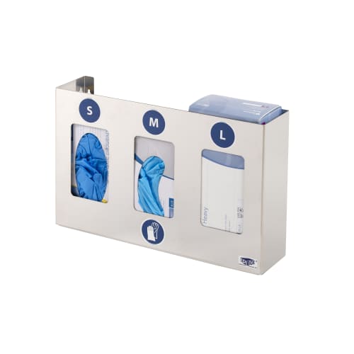 Distributeur inox pour 3 boîtes de gants ou de mouchoirs Jurine