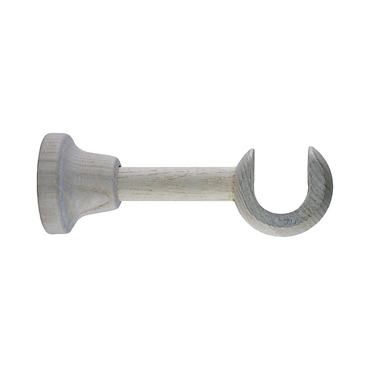 Support long pour barre à rideau GoodHome 28 mm Chalki blanc