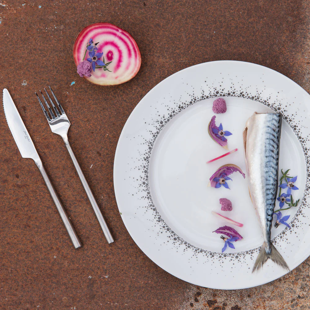 Assiette à dessert Boréalis gris 22 cm (lot de 6) Table passion