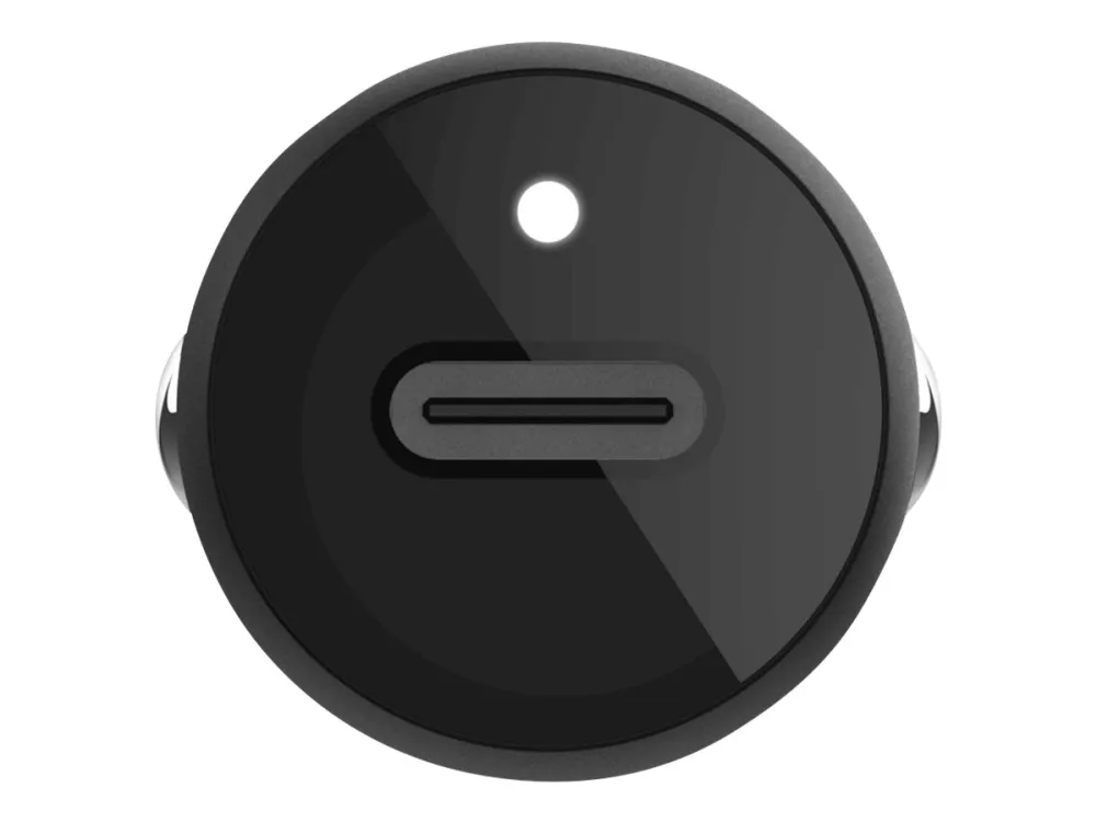 Belkin BoostCharge Car Charger - Bilstrømsadapter - 18 Watt - 3.6 A (24 pin USB-C) - på kabel: Lightning - sort
