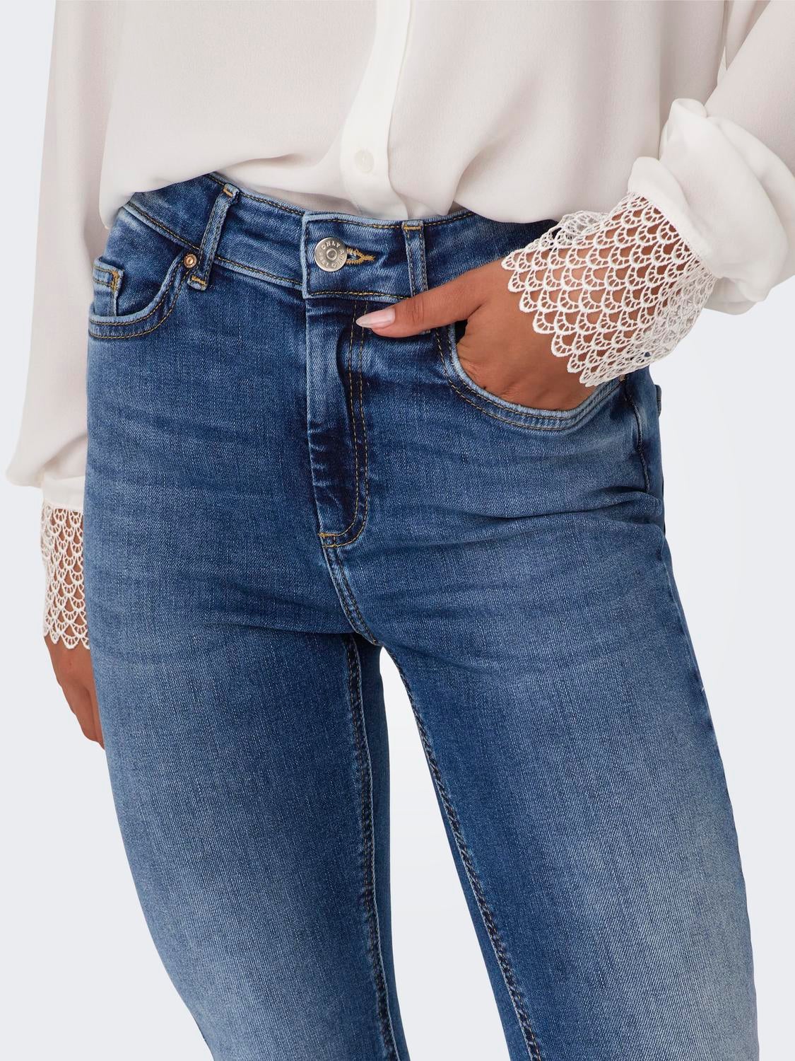 ONLBLUSH Hohe Taille Skinny Fit Jeans Medium Blue Denim