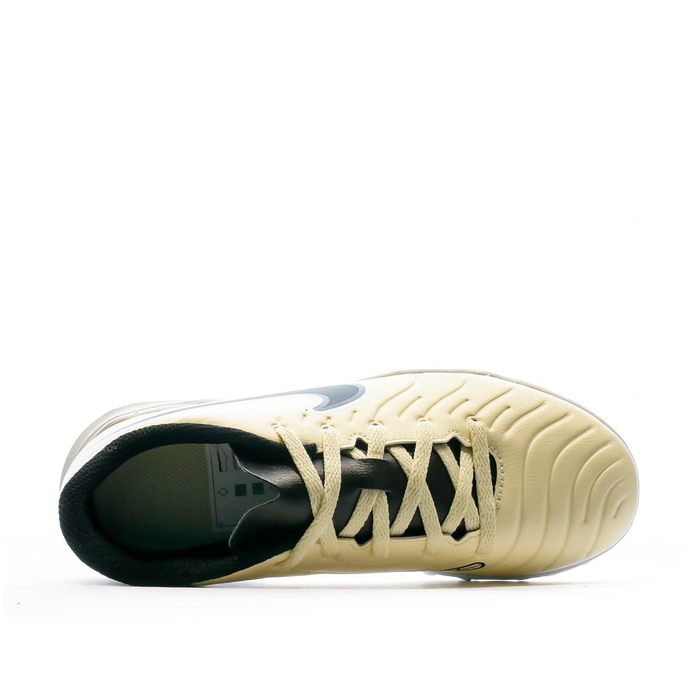 Nike Chaussures de Football Blanc/Jaune Garçon Nike Legend 10 Club