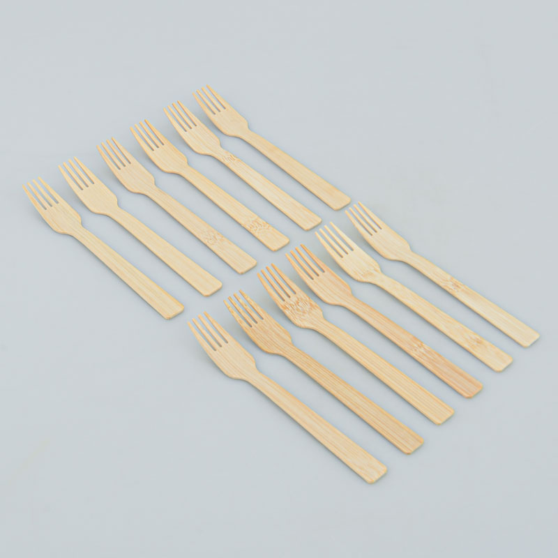 Lot de 12 fourchettes en bambou