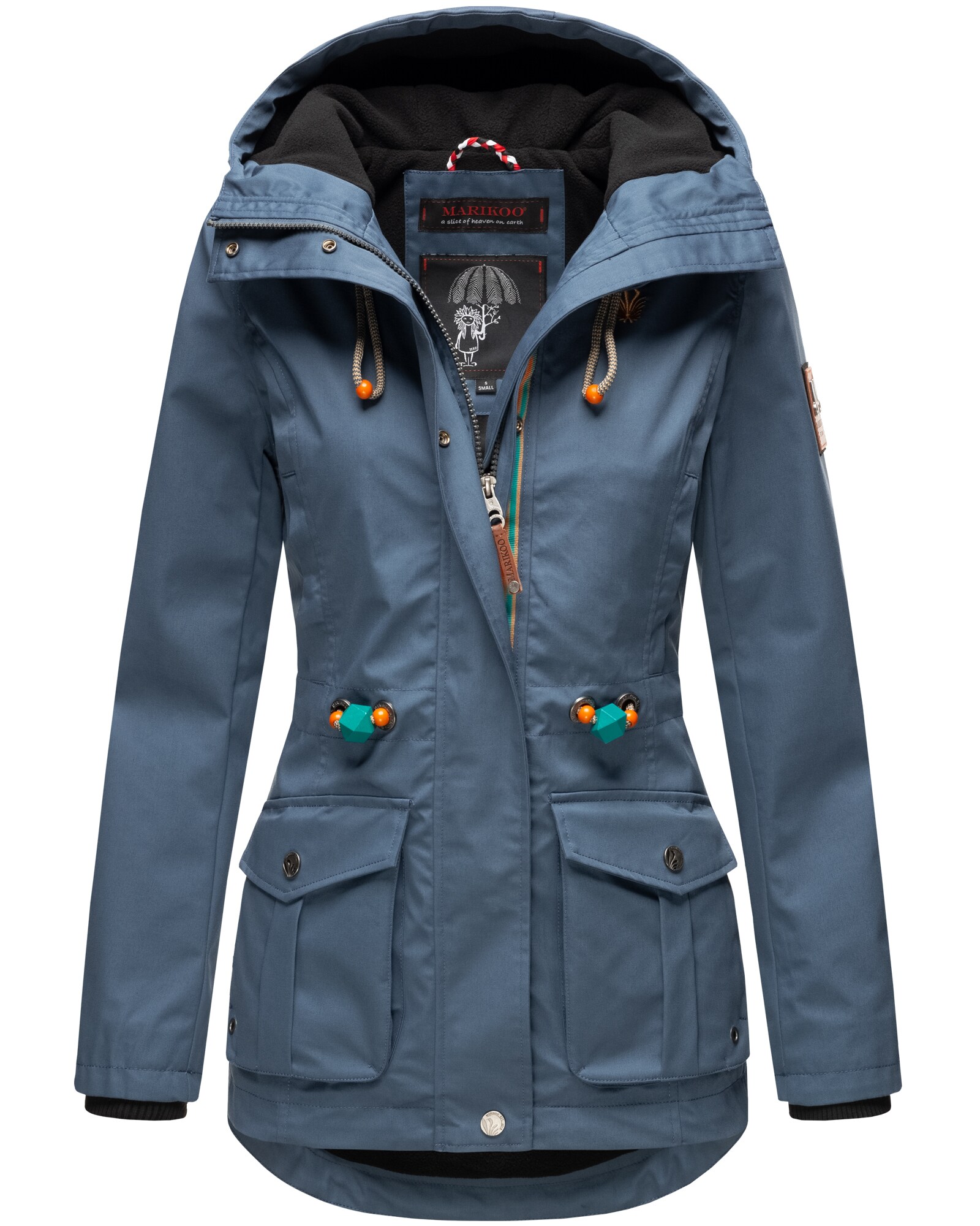 MARIKOO Damen Outdoorjacke aus Wasserabweisendem Obermaterial Babetaa