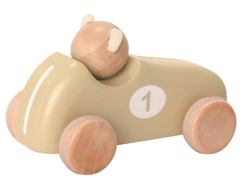Spielba Holzspielwaren Rückzugautos Bär und Panda assortier Spielspass auf Rädern