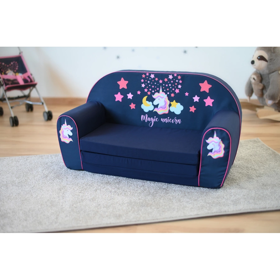 knorr toys® Kindersofa Magic Unicorn blau