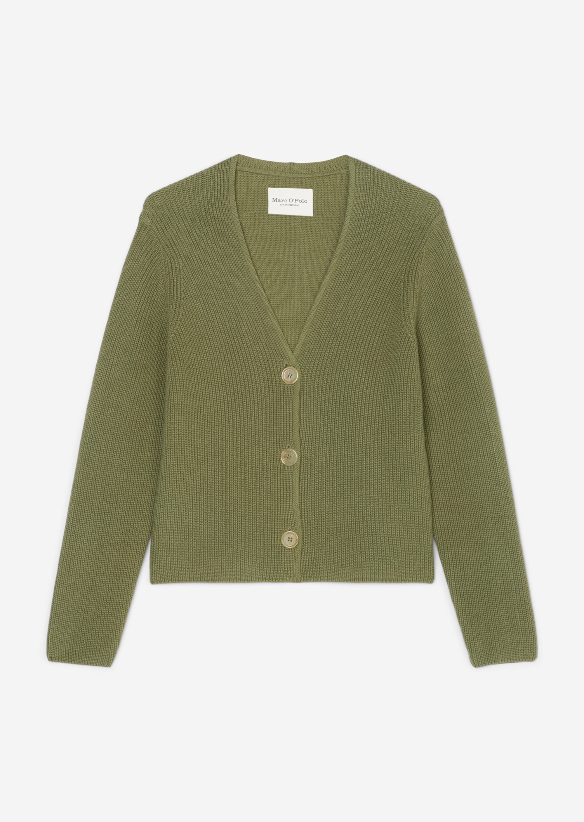 V-Neck-Cardigan relaxedaus Heavy-Weight-Organic-Cotton