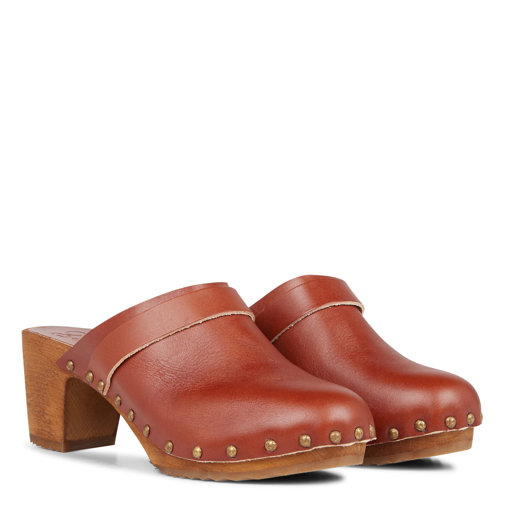 CLEMENCE - Sabots en cuir | Marron