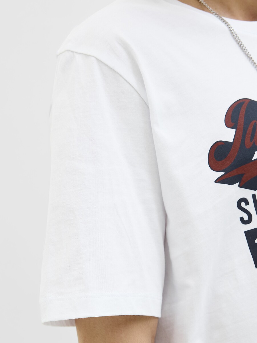 JACK & JONES<br>Camiseta de gola redonda com o logotipo Jje