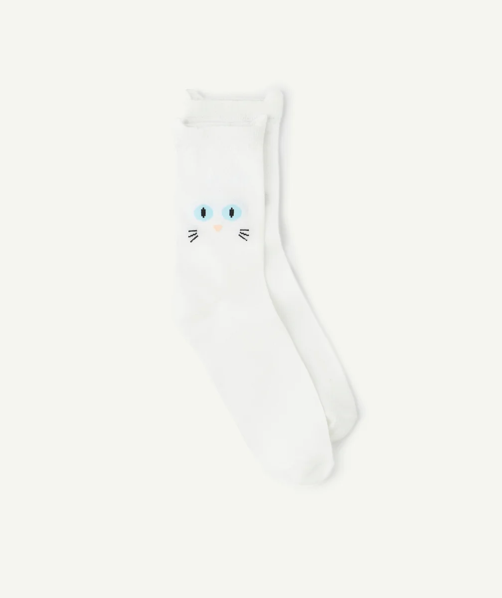 EAT MY SOCKSPAIRE DE CHAUSSETTES CHAT BLANC