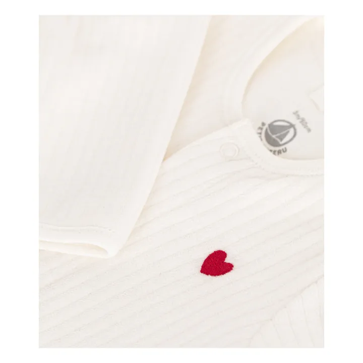 Petit Bateau Pyjama Milk Velours | Blanc