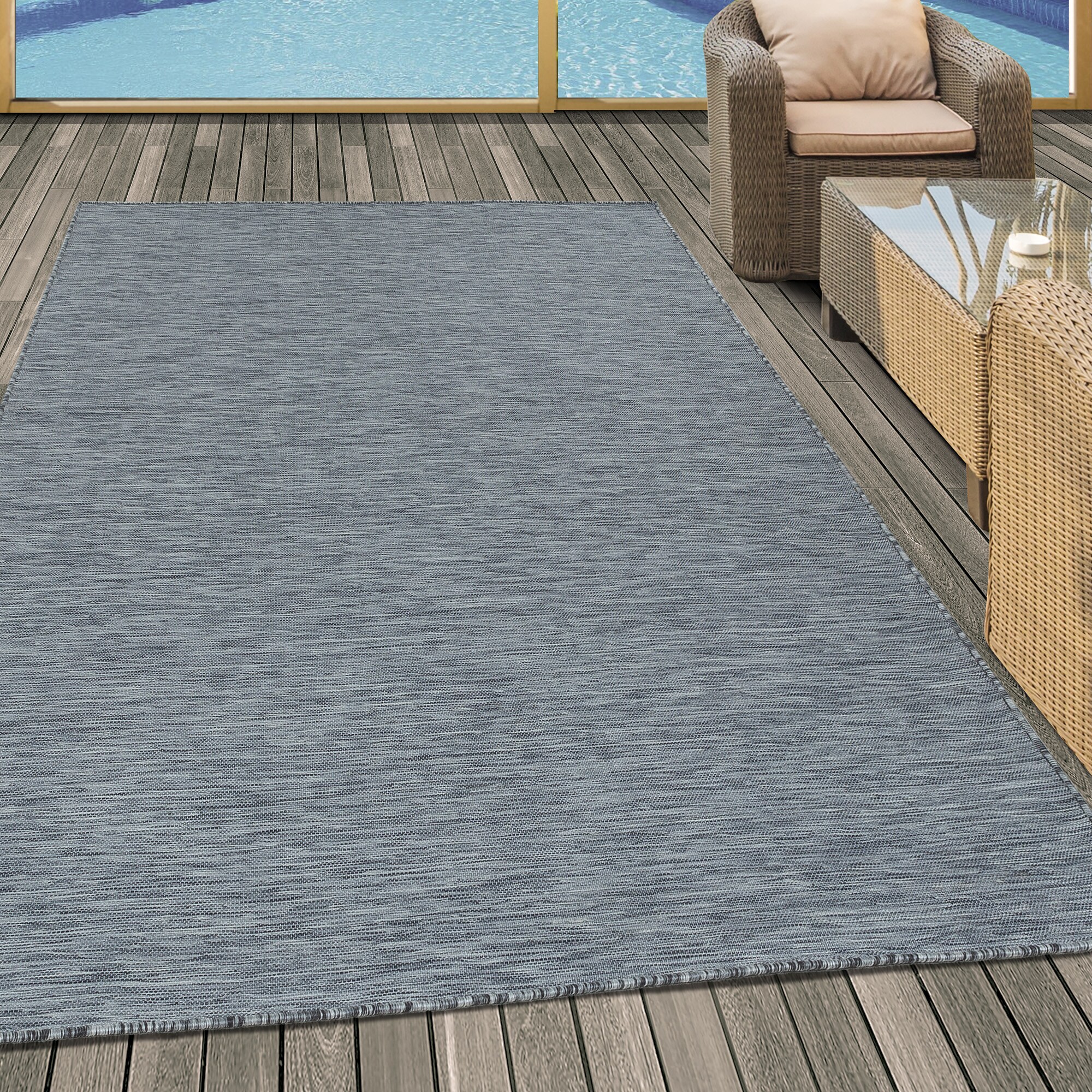 Wunderschöne Mambo/ Sisal Teppich Einfarbig, Höhe 6 mm, In- und Outdoor geeignet