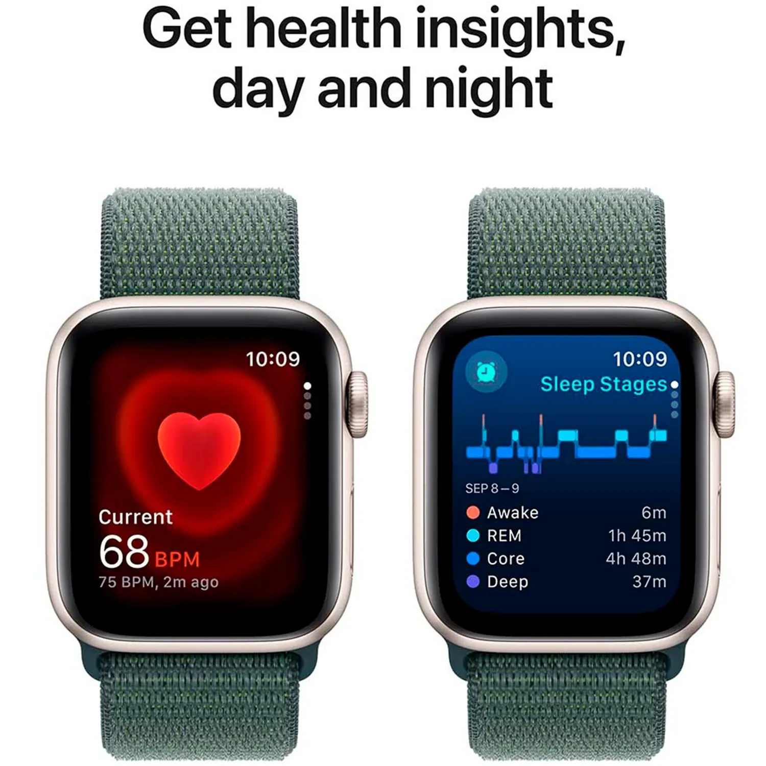 Apple Watch SE GPS 44mm Starlight Aluminium Sport Loop MXEW3