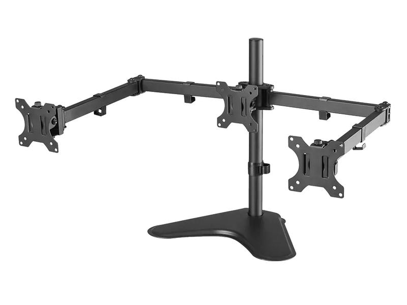 NEOMOUNTS Monitor-Standfuss FPMA-D550DD3BLACK Schwarz Völlig beweglicher Tischständer für drei Bildschirme von 13 bis 27