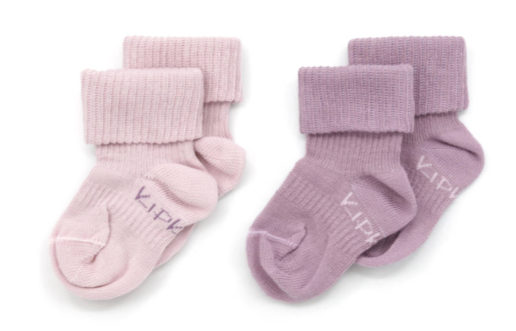 KipKep blijf-sokjes - set van 2 pastel violet/roze