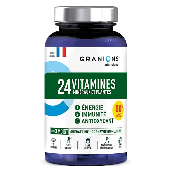 Granions 24 Vitaminas, Minerais e Plantas para Idosos, 90 comprimidos