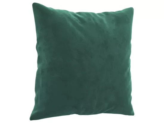 Canapé 3 places avec oreillers vert foncé 180 cm velours