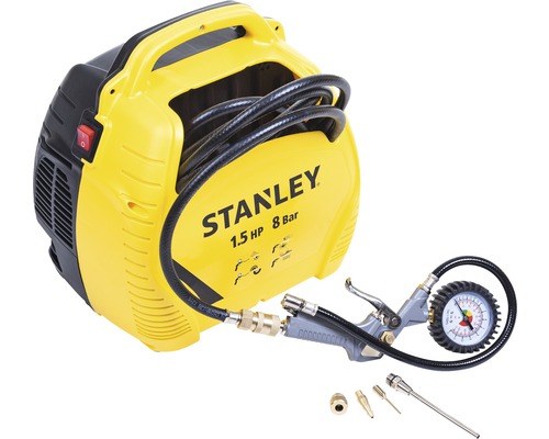 Stanley mobiele compressor inclusief bandenpomp, 3m luchtslang en 3x adapters